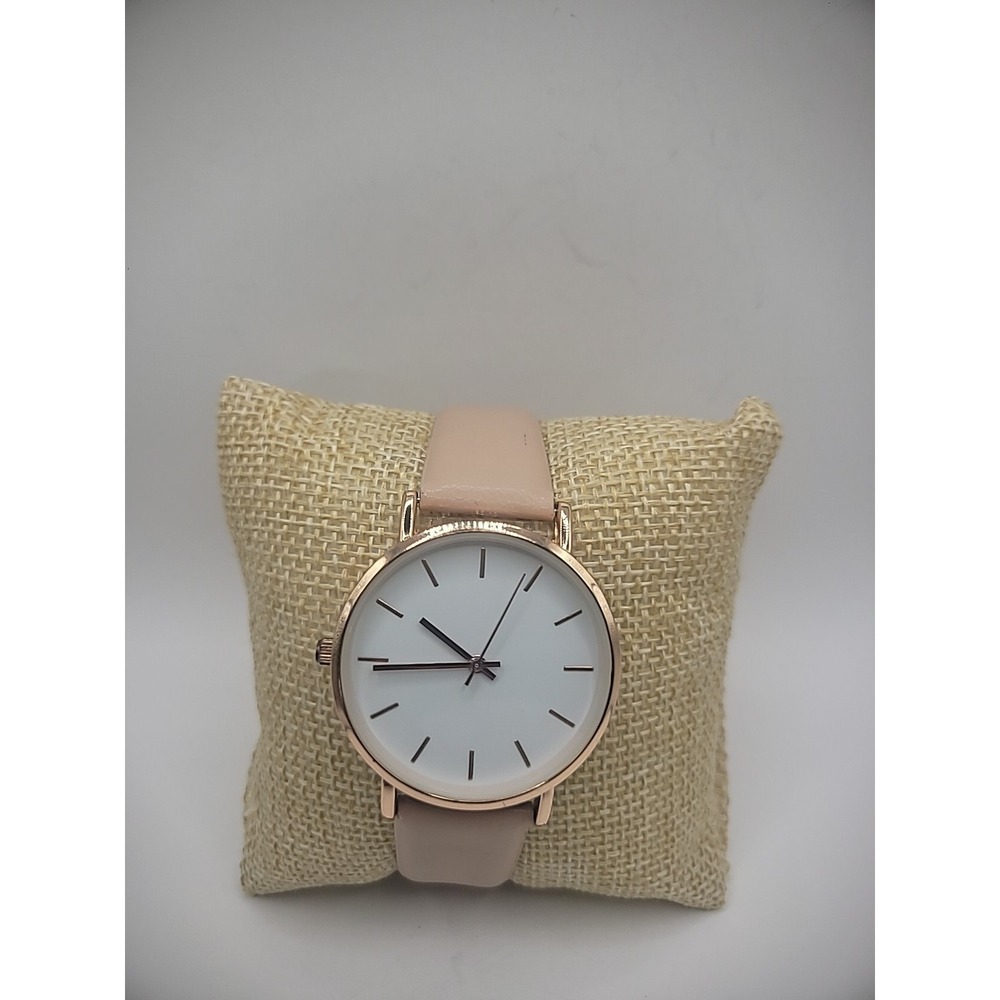Vintage Wristwatch Watch Womens Rose Pink‎ Skeleton White Dial Jewelry